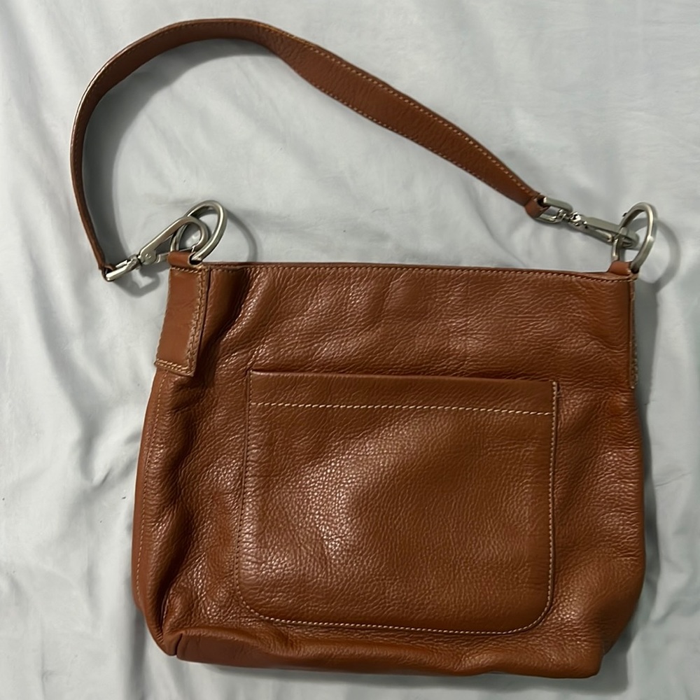 Brown leather purse
